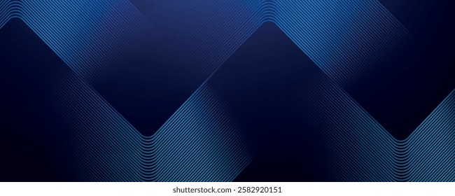 Abstract blue background with geometric lines pattern. Futuristic technology concept.vector