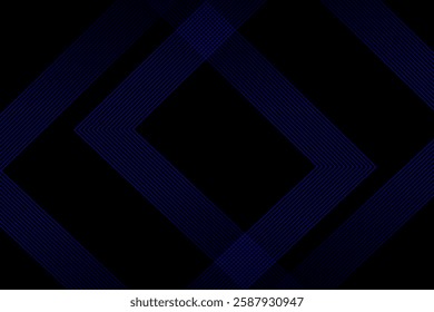 Abstract blue background. Geometric lines pattern. Shiny blue gradient lines. Futuristic technology graphic design. Suit for business, cover, header, wallpaper. Vector illustration.