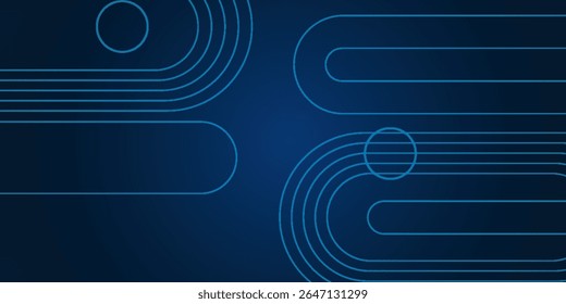 Abstract Blue Background with Geometric Lines and Circular Patterns vector  illustrator eps10