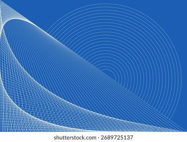 Fondo azul Abstractas con líneas geométricas