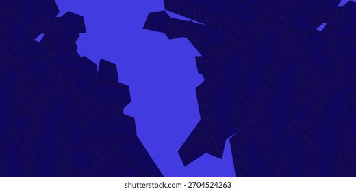 Abstract blue background. Geometric lines pattern. Shiny blue gradient lines. Futuristic technology graphic design. Suit for business, cover, header, wallpaper. Vector illustration.