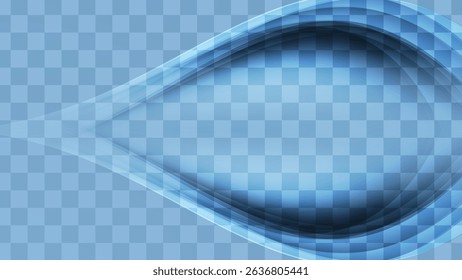 Abstract blue background with geometric mosaic circles and wave patterns for futuristic digital and business technology illustration