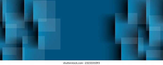 Abstract blue background with geometric object