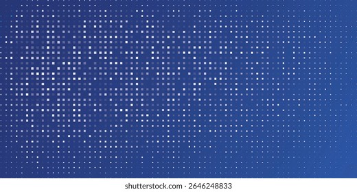 Abstract Blue Background with Geometric Pixel Patterns and Gradient Shades