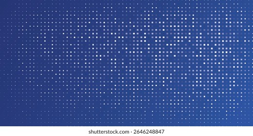 Abstract Blue Background with Geometric Pixel Patterns and Gradient Shades vector eps10
