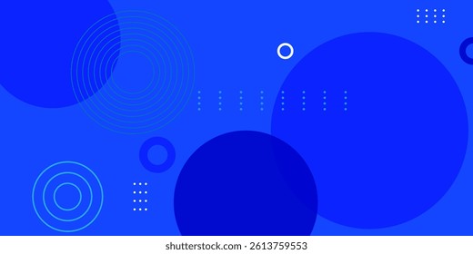 Abstract blue background with geometric rounded shapes pattern design background vector illustration eps10.