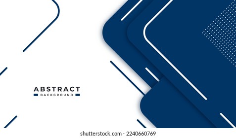 Abstract Blue Background Geometric Shape Paper Layers with Copy Space for Decorative web layout, Poster, Banner, Corporate Brochure and Seminar Template Design
