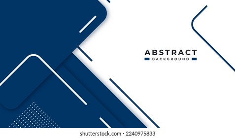 Abstract Blue Background Geometric Shape Paper Layers with Copy Space for Decorative web layout, Poster, Banner, Corporate Brochure and Seminar Template Design