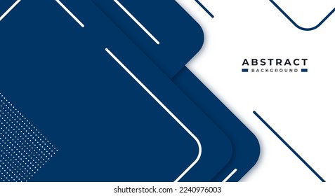 Abstract Blue Background Geometric Shape Paper Layers with Copy Space for Decorative web layout, Poster, Banner, Corporate Brochure and Seminar Template Design