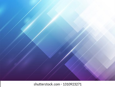 Abstract blue background with geometric shapes, Vector illustration