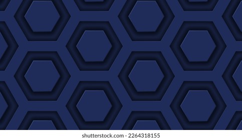 Abstract blue background with geometric shapes in cut paper style. Backdrop for banners, posters or flyers, signs and businesses, advertising and websites, social media covers, designs and cards