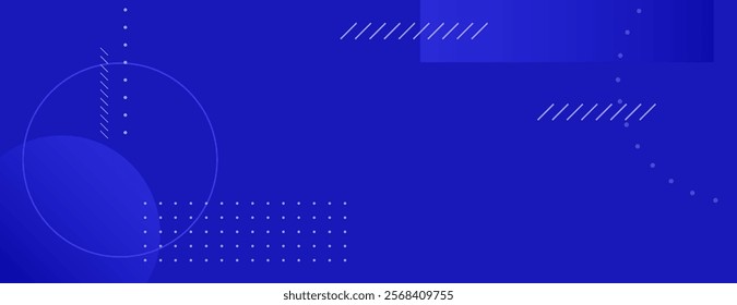 Abstract blue background with geometric shapes. The background features a deep blue color with a smooth texture and blue accents. Geometric pattern background vector. Blue background.