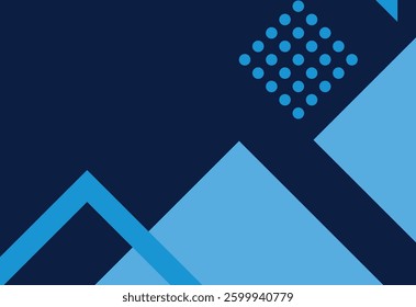 abstract blue background with geometric shapes, vector illustration 