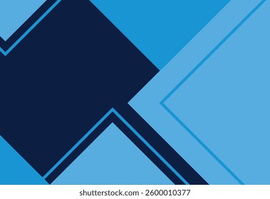 Abstract blue background with geometric shapes. Vector illustration. 