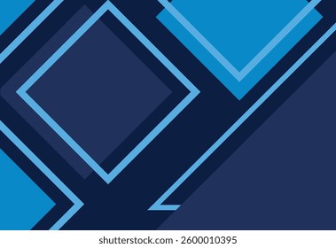 Abstract blue background with geometric shapes. Vector illustration.