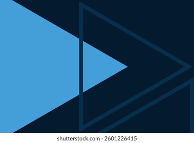 abstract blue background with geometric shapes and triangles, vector illustration design