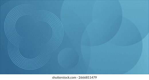 Plano de fundo azul abstrato com formas geométricas e padrões de gradiente circular