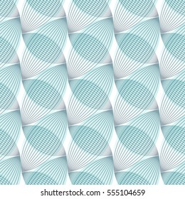 Abstract blue background, geometric shapes with many thin lines. Seamless vector pattern. Technology background with gray lines.