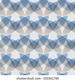 Abstract blue background, geometric shapes with many thin lines. Seamless vector pattern. Technology background with gray  lines .
