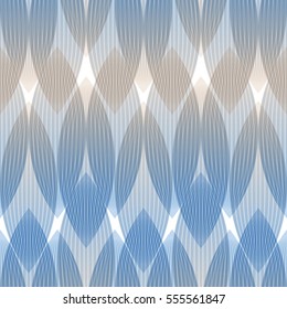 Abstract blue background, geometric shapes with many thin lines. Seamless vector pattern. Technology background with gray  lines .
