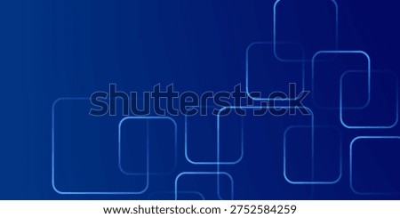 Abstract Blue Background with Geometric Square Line Patterns vector ilustration