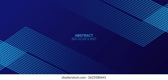 Abstractas fondo azul. Diseño geométrico del arte de la línea de la raya. Patrón de líneas mínimas. Concepto futurista moderno. Traje para el folleto, Anuncio, cartel, cubierta, volante, Sitio web
