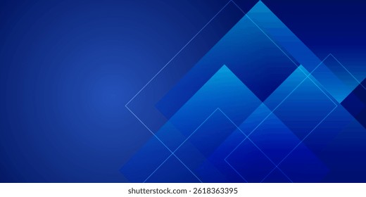 Abstract blue background. Geometric technology attractive shapes. 