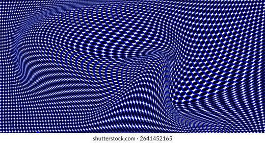 Abstract blue background. Geometric triangle backgrouAbstract science or technology background. Graphic design. Network illustration with particle. 3D grid surface. nd. Hexagon pattern. Vector