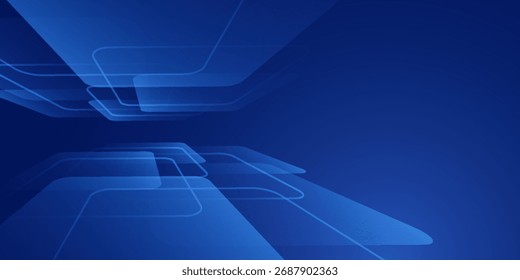 Fundo azul abstrato. Fundo do triângulo geométrico. Ilustração vetorial