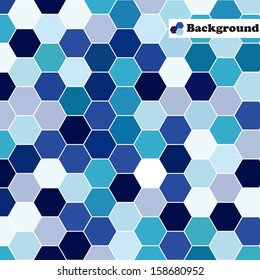 Abstract blue background with geometrical figures
