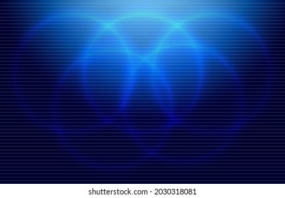 Resumen de fondo azul con resplandor. Reflexiones de la luz. Círculos brillantes