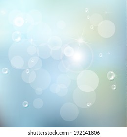 Abstract blue background with glowing