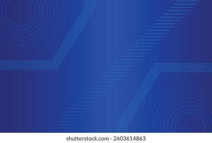 Abstract blue background with glowing circle lines. Modern shining line art design. Futuristic concept. Banners, posters, covers, wallpapers. Vector illustration