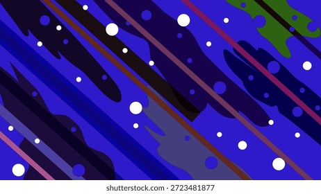Abstrakter blauer Hintergrund mit leuchtenden Kreisen und fließenden Wellenmustern für ein helles modernes Design
