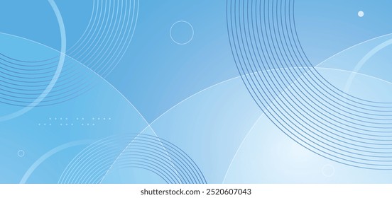 Fondo azul Abstractas con líneas geométricas de curva brillante. Moderno patrón de líneas azules brillantes minimalistas. 