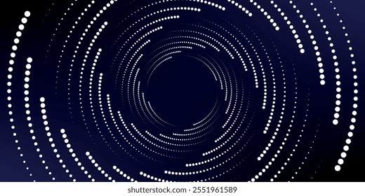 Abstract blue background with glowing curved lines. Shiny blue swirl curve lines design. Spiral lines. Geometric oval pattern. Futuristic technology concept.