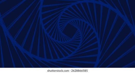 Fondo azul Abstractas con líneas curvas brillantes. Diseño de líneas de curva de remolino azul brillante. Líneas en espiral. Patrón oval geométrico. Concepto de tecnología futurista. Ilustración vectorial