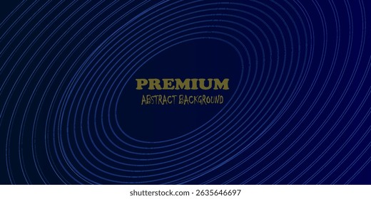Abstract blue background with glowing curved lines. Shiny blue swirl curve lines design. Spiral lines. Geometric oval pattern. Futuristic technology concept