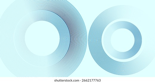 Abstrakter blauer Hintergrund mit leuchtend gekrümmten Linien. Glänzend blaue Swirl-Kurve Linien Design. Spirallinien. Geometrisches ovales Muster. Futuristisches Technologiekonzept