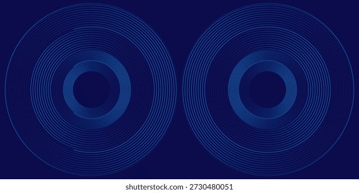 Abstrakter blauer Hintergrund mit leuchtend gekrümmten Linien. modern.