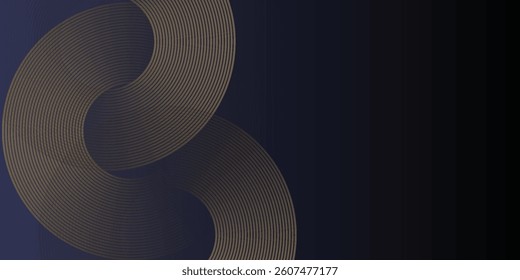Abstract blue background with blue glowing diagonal geometric lines. Modern shiny blue rounded rectangle lines pattern. Minimalist graphic design. Futuristic technology concept