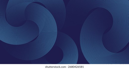 Fondo azul Abstractas con líneas geométricas diagonales brillantes azules. Moderno patrón de líneas de rectángulo redondeado azul brillante. Diseño gráfico minimalista. Concepto de tecnología futurista