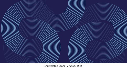 Fondo azul Abstractas con líneas geométricas diagonales brillantes azules. Moderno patrón de líneas de rectángulo redondeado azul brillante. Diseño gráfico minimalista. Concepto de tecnología futurista