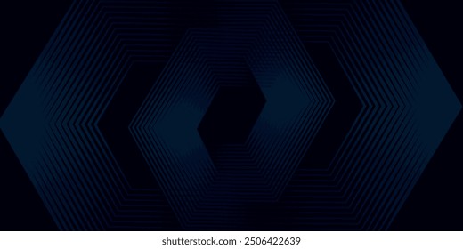 Fondo azul Abstractas con líneas geométricas brillantes. Diseño moderno de forma cuadrada degradada azul. Concepto de tecnología futurista. Traje para el folleto, corporativo, Sitio web, cartel, Anuncio, cubierta, volante