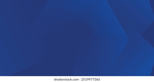 Fondo azul abstracto con líneas geométricas brillantes. Diseño de forma hexagonal degradado azul. Concepto de tecnología futurista.