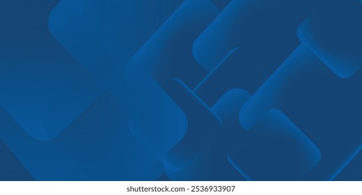 Abstract blue background with glowing geometric lines. Modern blue gradient square shape design. Futuristic technology concept. Suit for brochure, corporate, website, poster, banner, cover, flyer