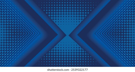 Abstract blue background with glowing geometric lines. Modern blue gradient square shape design. Futuristic technology concept. Suit for brochure, corporate, website, poster, banner, cover, flyer
