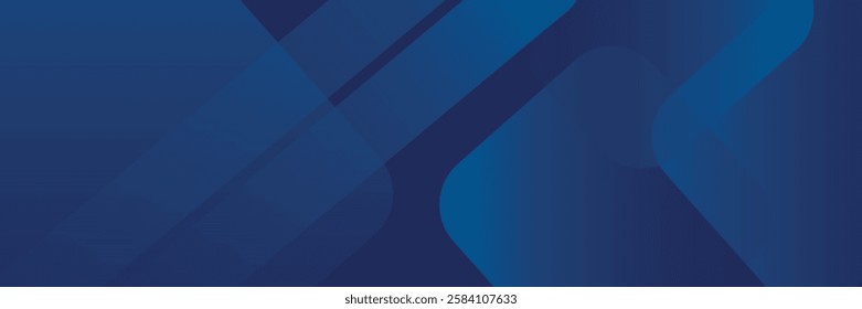 Abstract blue background with glowing geometric lines. Modern blue gradient square shape design. Futuristic technology concept. 