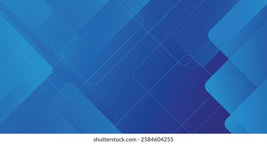 Abstract blue background with glowing geometric lines. Futuristic technology concept. Suit for brochure, corporate, website, poster, banner, cover modern