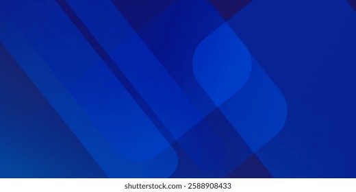 Abstract blue background with glowing geometric lines. Modern blue gradient square shape design.